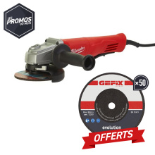 PACK PROMO MEULEUSE HOMME MORT Ø125 MILWAUKEE AG13-125 1250W + 50 DISQUES OFFERTS